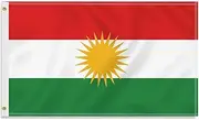 Large 3×5 FT Kurdistan Flag, Big 75D Kurdish National Outdoor Banner,DecorGarden With Brass Gromment