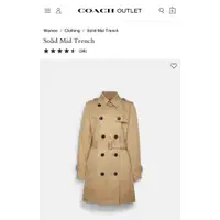 在飛比找蝦皮購物優惠-Coach 女大人 正品 中長版風衣 緹花內裡 現貨 尺寸M