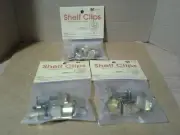 3PK. Qual.Craft Shelf Clips Adjustable on 1/2" Centers Shelving Bracket Clips