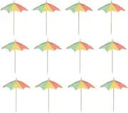 RORPOIR 100pcs Cocktail Umbrella Topper Cupcake Boxes Inflatable Palm Tree Edible Pool Party Cocktail Cup Drink Cocktail Decoration Umbrella Cupcake Liner Oh Parasol Cake Umbrella Paper