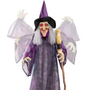 5Ft Standing Witch Wicked Wanda Poseable Halloween Animatronic Pre-Recorded