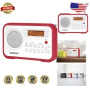 Colorful AM/FM Portable Radio with Protective Bumper & Bluetooth Connectivity