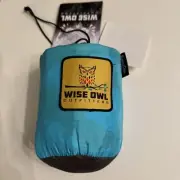Wise Owl Outfitters Portable Single Owl Camping Hammock- Blue & Grey