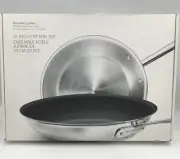 Williams Sonoma Stainless Steel Thermo-Clad 10" Fry Pan Set #4480