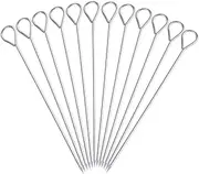 8 Inch Stainless Steel SkewersRoast Goose Needle Barbecue Skewers BBQ Skewers Shish Kebab Kabob Skewers 12 pcs (8 Inch)