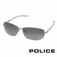 在飛比找momo購物網優惠-【POLICE】都會時尚太陽眼鏡(銀白色 POS8697-5
