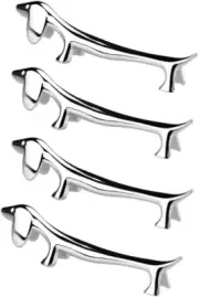 4 Pieces Chopsticks Holder Sliver Chopstick Rest Pillow Zinc Alloy Chopstick ...