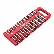 SOCKET ORGANIZER Portable Tray Deep Shallow Sockets Red 1/4-In Drive OLSA TOOLS