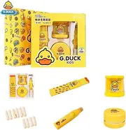 YJCHCT Electric Pencil Sharpener + Eraser + Refill + Desktop Vacuum Stationery Kit Duck (School, Office)