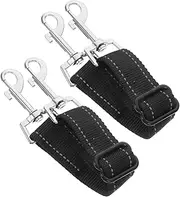 Toddmomy Reflective Leash Clip Double Hook Nylon Connector Safety Back up for Walking Pet