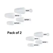 Chef Craft Select Plastic Measuring Scoop, 4 Piece Set, White pack of 2