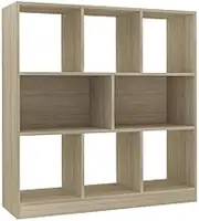 Bookcase with 4 Shelves, Engineered Wood Book Cabinet for Living Room, Bedroom, Office, Sturdy & Modern Sonoma Oak Design (97.5x29.5x100 cm)