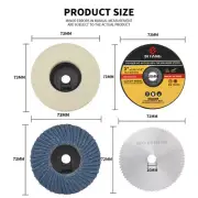 3"HSS Circular Saw Blade Cutting Disc Flap Disc Wool Polishing For Angle Grinder