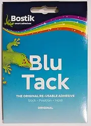 Bostik 2 x Blu Tack Mastic Adhesive Putty Non Toxic Blue Approx 60g 801103