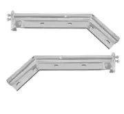 Pair 2" Bolt 45° Angled Mud Flap Hanger Chrome 30" Heavy Duty Spring Loaded