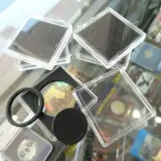 5 x 40mm Square Adjustable Coin Capsule Holder, Aussie Seller!