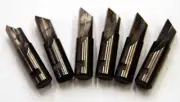 6 Pcs. Atrax 3/64" 1FLT Straight Flute End Cutting Carbide CNC Stub Router Bits