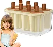 Popsicles Maker Mold - 8-Hole Silicone Mold for Popsicles Making - Non-Stick Ice Lolly Maker Tool for Jam Jelly Juice Fruit Pudding