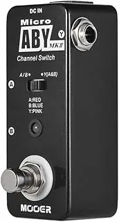 ABY MKII Channel Switch Guitar Effect Pedal True Bypass Full Metal Shell Black One Size