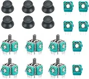 6pcs Replacement Thumbsticks and Ohm Potentiometer Compatible with Playstation 5 DualSense Wireless Controller, Module Parts Joystick Analog Caps for PS5 Controller