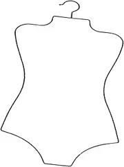 Fenteer Kids Wire Body Shape Swimwear/Bikini Hanger, Black