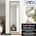 ACA Wooden Bevel Frame Dressing Mirror Wall Mounted 4mm Hall Bracket PICK UP