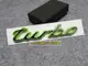 turbo 渦輪增壓 綠銀款 改裝 車貼 尾門貼 裝飾貼 車身貼 3D立體設計 烤漆工藝 強力背膠 高品質ABS材質