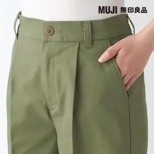 【MUJI 無印良品】女棉混彈性綾織五分褲(共3色)