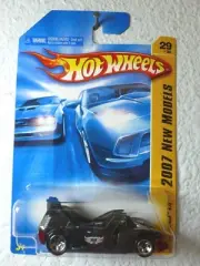 2007 New Models Hot Wheels JET THREAT 4.0 #29 - Black with 5 Spokes