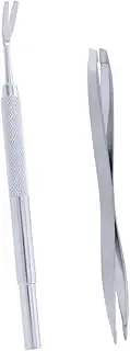 minkissy Stainless Steel Pet Remover Tool 2-Sided Pet Louse Removal Tool Comfortable Handle for Dogs Cats