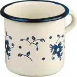 在飛比找遠傳friDay購物優惠-《ibili》琺瑯馬克杯(花卉藍350ml) | 水杯 茶杯