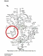 OEM GENUINE NEW SUZUKI LT-V TWIN PEAKS 700 LEFT FRONT MUD FLAP SPLASH GUARD