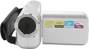 Video Camera, 16MP 1080P HD with 2 Inch Color Screen, 16X Zoom, Easy Grip Strap, Digital Camera, for Beginners Boys Girls to Learn Photography (Silver)