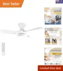 Silent 32" Ceiling Fan with Remote Control & 3CCT Lighting – Ideal for All Rooms