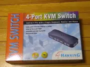 Hawking Technology CS154F 4-Port KVM Switch with Cable