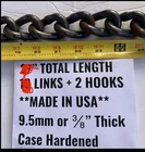 1NEW USA 28-28.5” 19 Links+2 Hooks *9.5mm 3/8”EXTRA THICK* Cross Chains Section