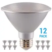 12 Pack Satco S29414 LED 25 Degree NFL Narrow Flood 120V 12.5W PAR30SN E26 5000K