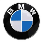 BMW Front and Rear Mark 82mm/74mm - Blue, White, Black Background