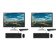 Bulk of 2x HP EliteDesk 800 G5 Mini Desktop Bundle i5-9500T Six-Core 128GB 8GB RAM + 24" Display - Refurbished