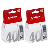 在飛比找ETMall東森購物網優惠-Canon PG-40 原廠黑色墨水匣組合(2入)