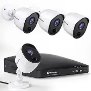 Home DVR Security Camera System with 64GB Storage, 1080p Full HD Video, 4 Cam...