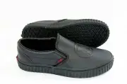 Vans marvel black widow slip on sneaker shoes rubberized men size 5.5 / woman 7