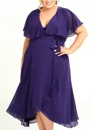 TS TAKING SHAPE plus sz XXL/ 26 Livia Chiffon Wrap Maxi Dress floaty NWT rrp$180