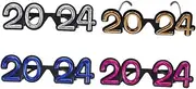 [TOGEVAL] Year's Eve Party Glasses 4 Pieces Novelty Sunglasses Photo Booth Props Fun for 2024 New Year's