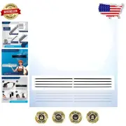 Durable Aluminum Return Grille for 30" x 4" Duct Hole - Fixed Blades, Rust-Free