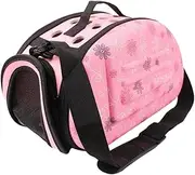 WEKAMOS Pet Travel Bag Small Pink Eva Backpack for Dogs Portable Carrier with Breathable Mesh Design for Convenient and Stylish Pet Carrier