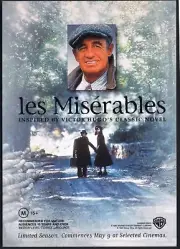MOVIE POSTER Postcard: 1995's LES MISERABLES (Jean Paul Belmondo). Free p&p