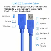 USB3.0 Data Cable Extension Male to Female Cord Connector for Laptop PC Camera