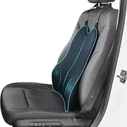 Dreamer Car Lumbar Support Pillow for Car-Car Back Support-Memory Foam Car Driving Fatigue/Pain Relief - Dual Straps Better Fix The Cushion Dark Gray
