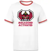 Power Rangers Megazord Activated Unisex T-Shirt - White / Red Ringer